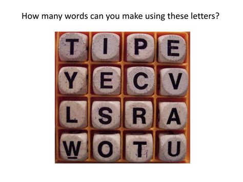 What Words To Make Out Of These Letters How Many Words Can You Make