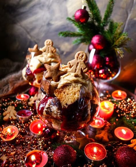 Gingerbread Cranberry Panettone Trifle