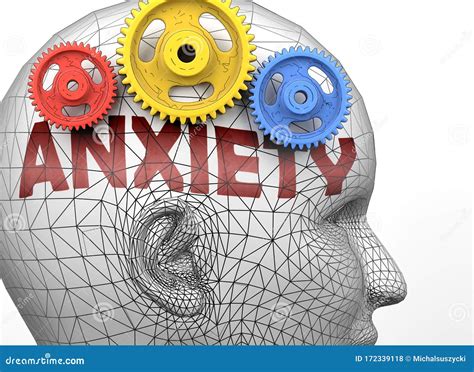 Anxiety And Human Mind Pictured As Word Anxiety Inside A Head To