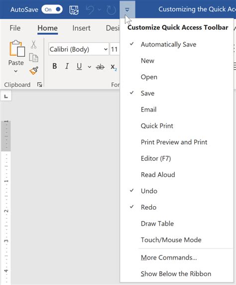 3 Ways To Customize The Microsoft Word Quick Access Toolbar