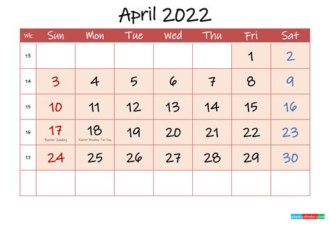 April 2022 Calendar Free Printable Calendar Templates April 2022 Free