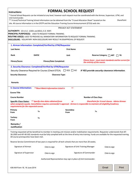 439 Aw Form 18 Fill Out Sign Online And Download Fillable Pdf