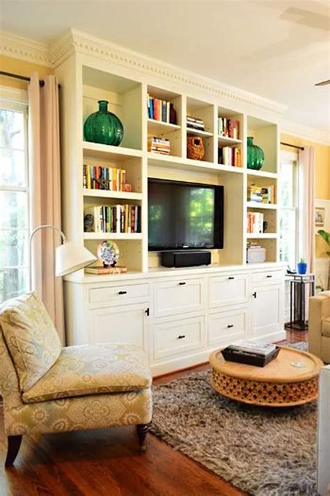 Brilliant Built In Shelves Ideas For Living Room 35 Rockindeco