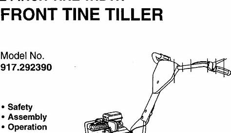 CRAFTSMAN Front Tine, Gas Tiller Manual 99030715