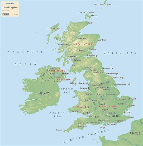 Free Maps Of The United Kingdom Mapswire