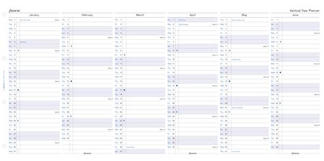 A4 Year Planner 2021 Printable Free Letter Templates