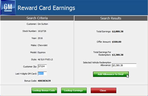 Gm card earnings are eligible for redemption in the amount posted on your latest gm card billing statement, subject to correction for returns, credits and vehicle purchases. ProMax participates in GM DTAP Data Service integration