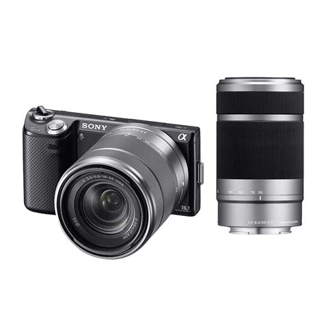 Nex5 161 Mega Pixel Camera Black With Sel1855 And Sel55210 Lens