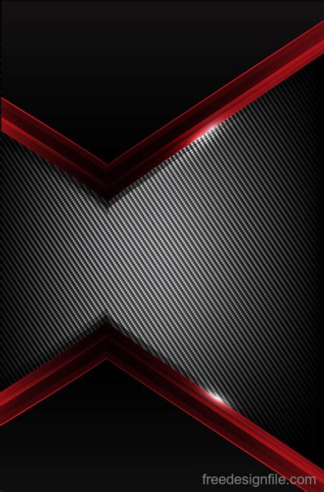 Dark Carbon Fiber And Red Overlap Background Vector 01 Free Download