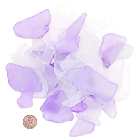 Gathered Purple And White Sea Glass By Bci Crafts