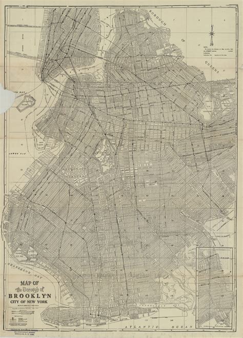 Map Of The Borough Of Brooklyn City Of New York Map