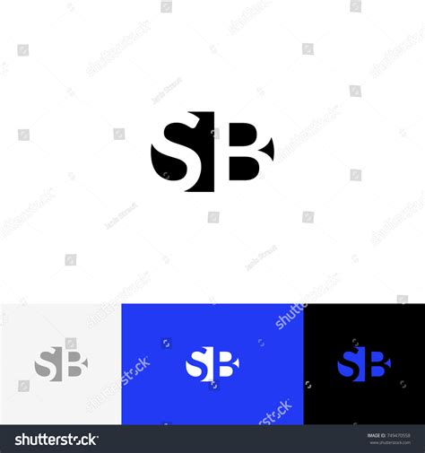 Sb Vector Monogram Logo Icon Symbol Vetor Stock Livre De Direitos