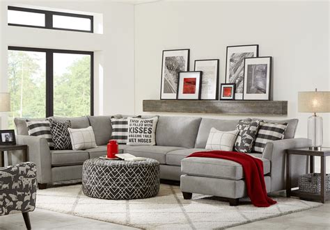 Image Result For Grey Palette Living Room Red Accents Gray Sectional