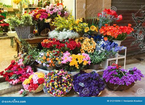 Nice Flowers In The Street Market Stock Photo Image Of Bouquet