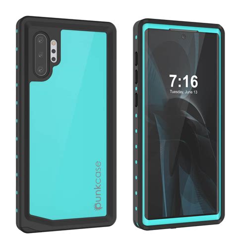 Galaxy Note 10 Plus Waterproof Case Punkcase Studstar Series Teal Th