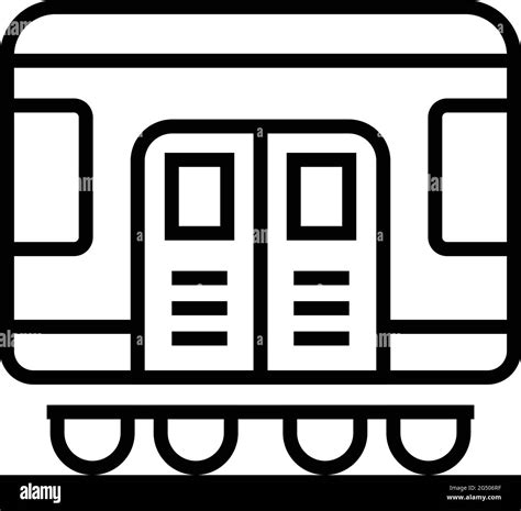 Subway Metro Icon Outline Subway Metro Vector Icon For Web Design