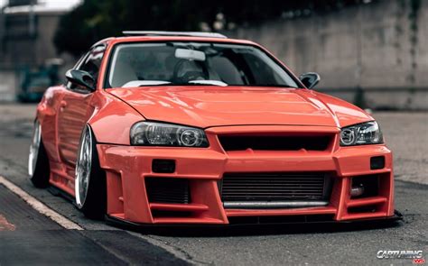 Nissan Skyline R34 Wide Body Airlift