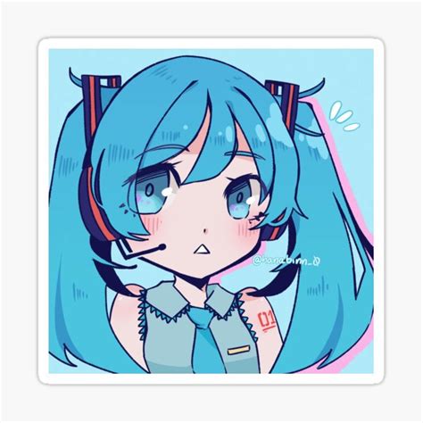 Hatsune Miku Sticker For Sale By Hanabinn Redbubble