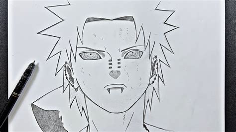 Anime Sketch How To Draw Pain From Naruto Step By Step Youtube