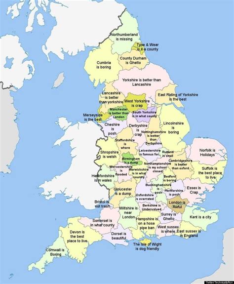The Greatest Map Of English Counties You Will Ever See Huffpost Uk