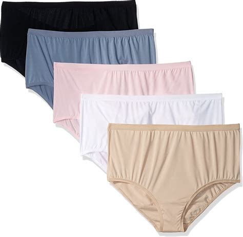 Fruit Of The Loom Womens Plus Size Fit For Me 5 Pack Microfiber Brief