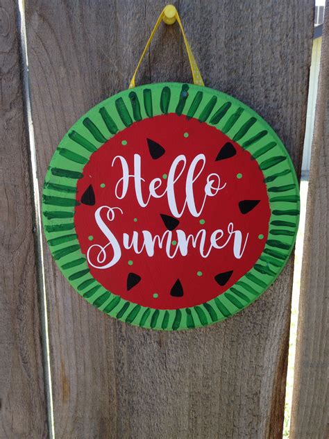 FREE SHIP Hello Summer Watermelon Watermelon Decor Summer | Etsy ...