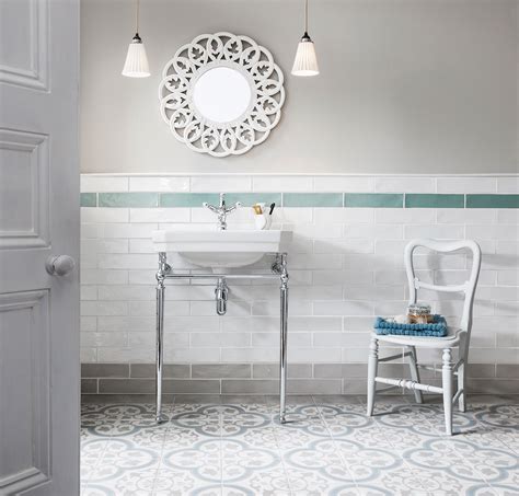 15 tile designs to add pattern to every room patterned floor tiles blue bathroom tile