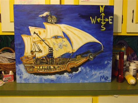 Pirate Ship Painting Art Pirate Ship