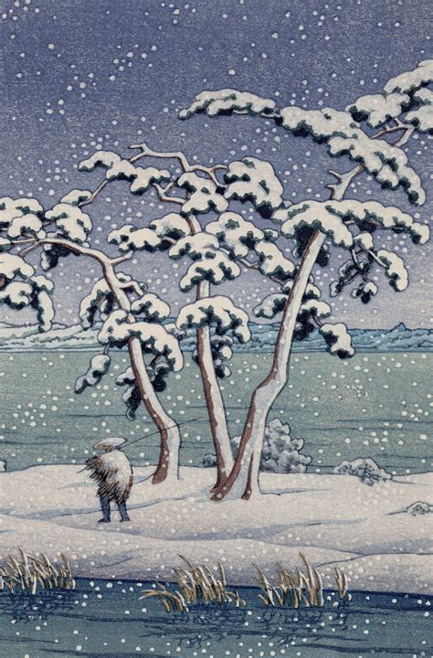 hasui snow at hi marsh mito sold egenolf gallery japanese prints