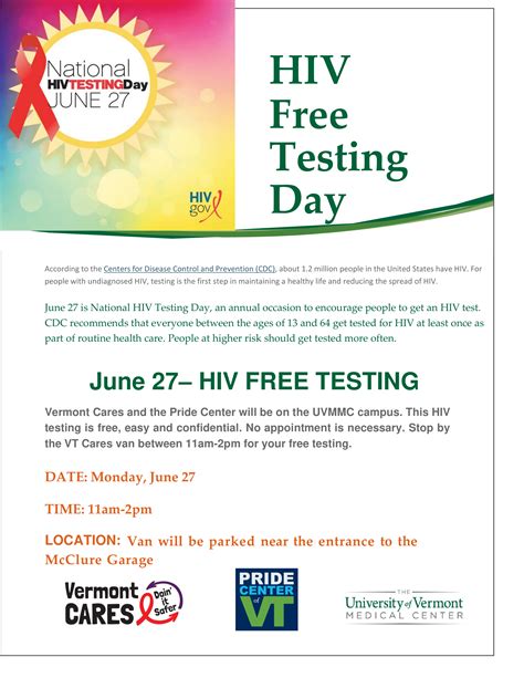 National Hiv Testing Day Uvmmc