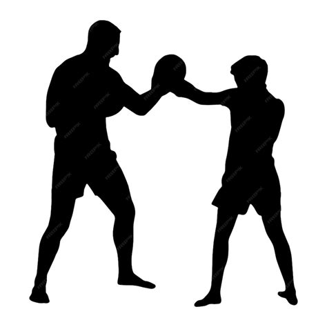 Premium Vector Boxing Silhouette Isolated Black On White Background