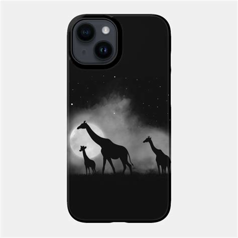 Giraffes In The Mist Giraffe Phone Case Teepublic