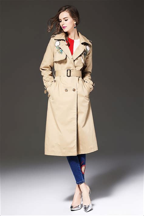 Women Trench Coat 2017 New Spring Autumn Double Breasted Trench Coats