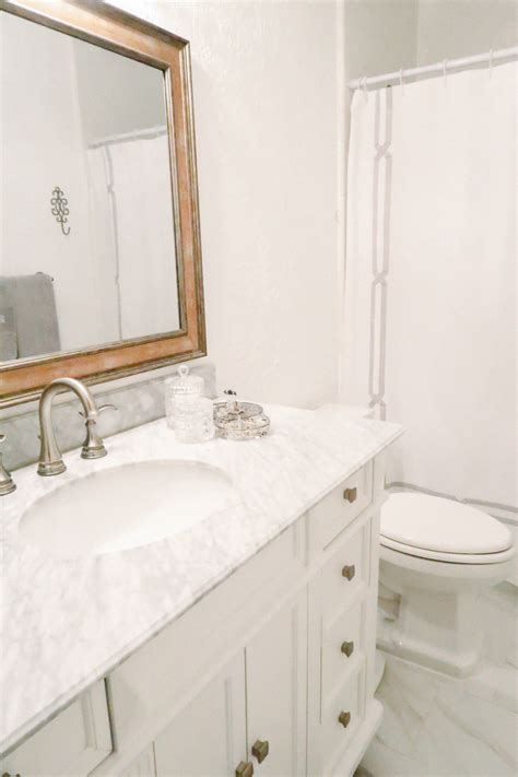 Small White Bathroom Inspiration Bathroom Makeover Small Bathroom