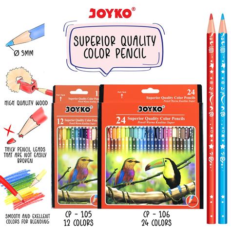 Jual Joyko Pensil Warna Color Pencils Hexagonal Grip Shopee Indonesia