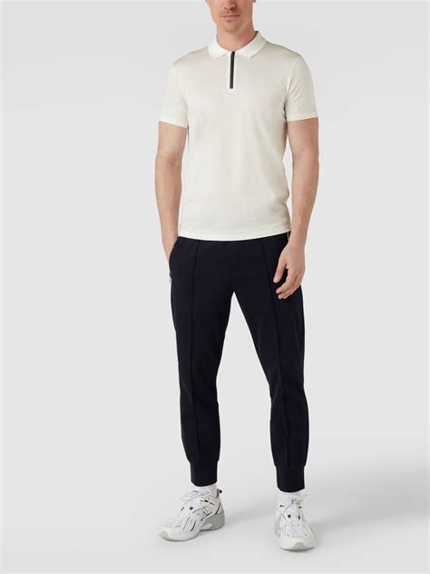 Emporio Armani Poloshirt mit Label Details weiß online kaufen