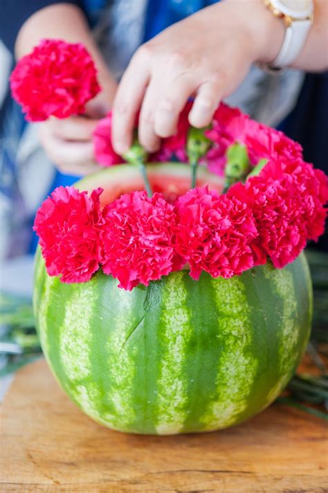 Diy Watermelon Flower Centerpiece The Sweetest Occasion