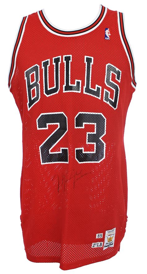 Lot Detail 1989 90 Michael Jordan Chicago Bulls Signed Road Jersey Mears A5 Full Jsa Letter