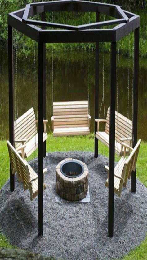 Swing fire pitcombine two favorite things: Swings around the fire pit!!!!!!!! This would be perfect in so many places!! | Backyard, Fire ...