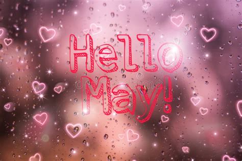 Banner Hello May Greeting The New Month Hi Spring The Text In The