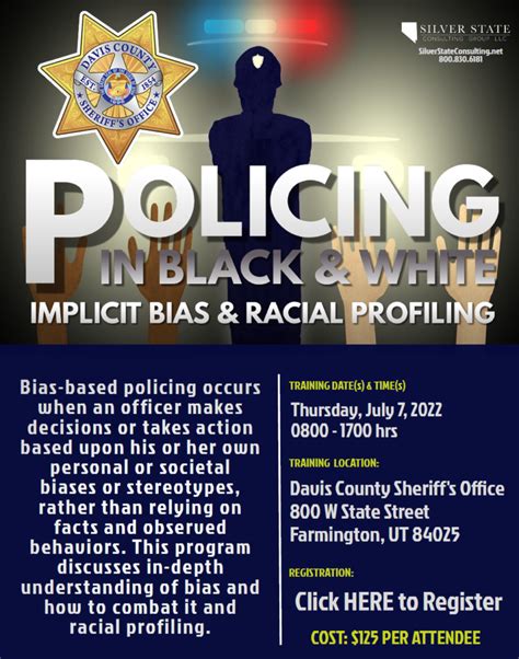david county sheriff policing in black and white implicit bias and racial profiling utah police