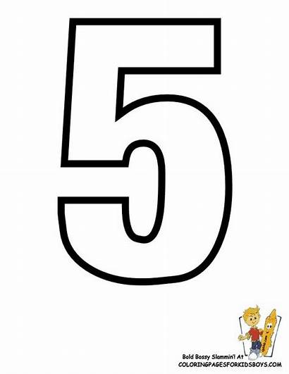 Number Coloring Pages Printables Forest Birthday 5th