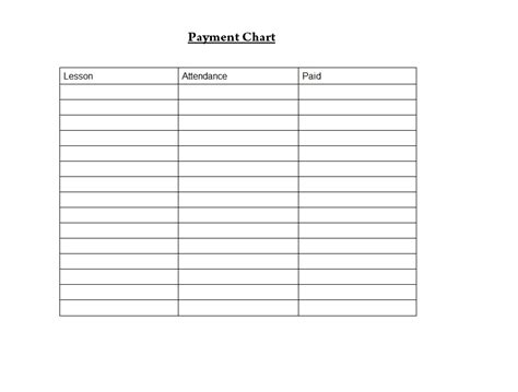 Student Payment Chart Word Template ~ Template Sample