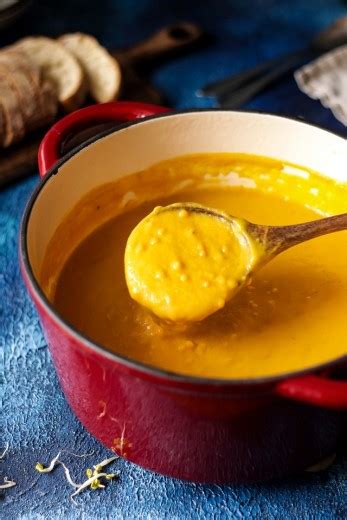 Creamy Vegan Sweet Potato Lentil Soup Happy Kitchen