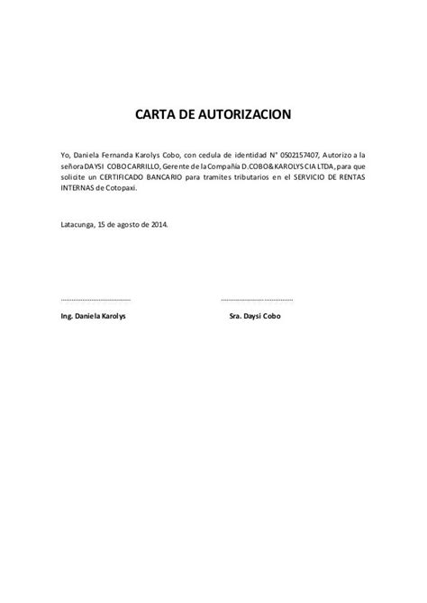 Carta De Autorizacion Para Tramites De Matricular Un Vehiculo Images