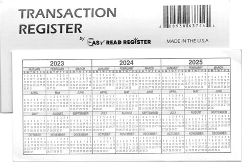 Easy Read Register 10 Checkbook Registers 32 Pages With 510 Lines