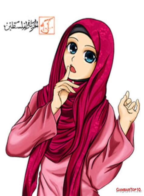 10 Gambar Kartun Muslimah Gambar Top 10
