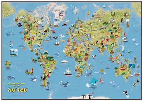 Kids Cartoon Wall Map of the World | Shop Mapworld
