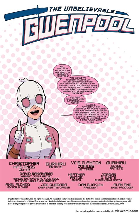 The Unbelievable Gwenpool 021 2017 Read All Comics Online