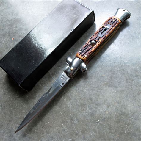 We will send you newsletters once in a while. Switchblade Automatic Knife Classic Stiletto 4" Silver ...